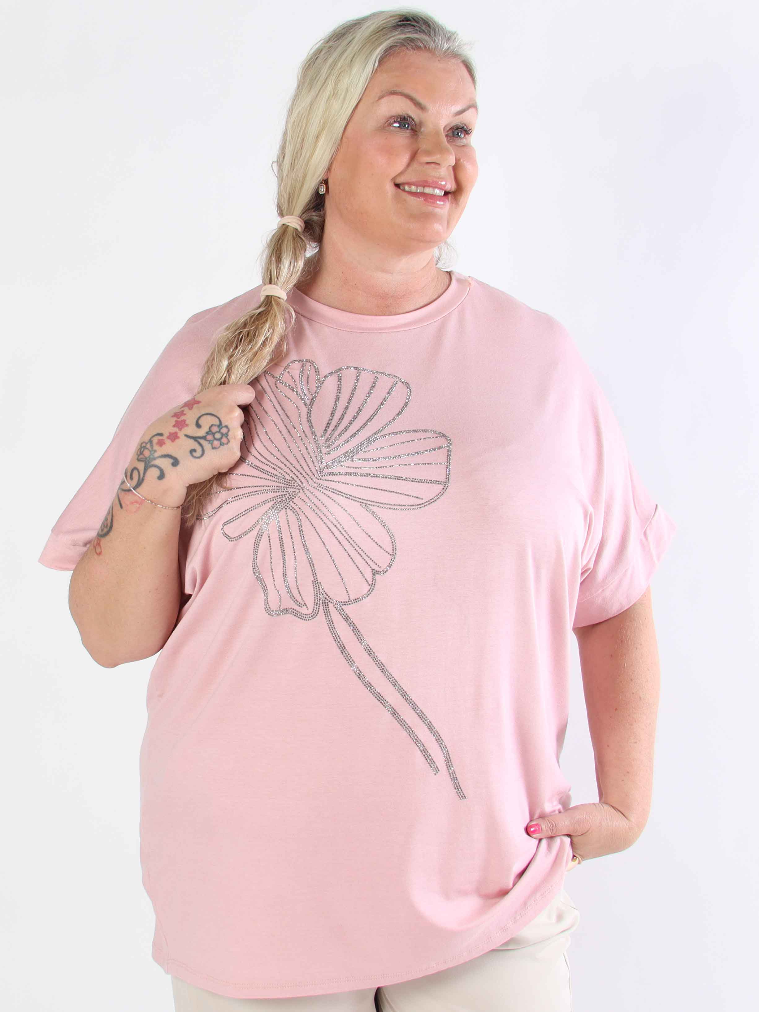 Reece - Blød plus size t-shirt i viskose med similisten